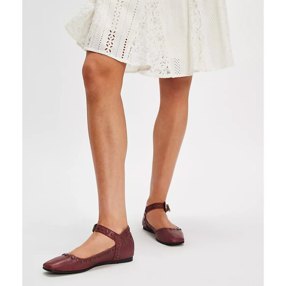 Free People Mystic Mary Jane Flats Hickory Leather New in Box - Picture 3 of 10